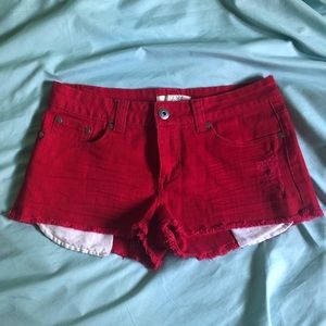 Red shorts